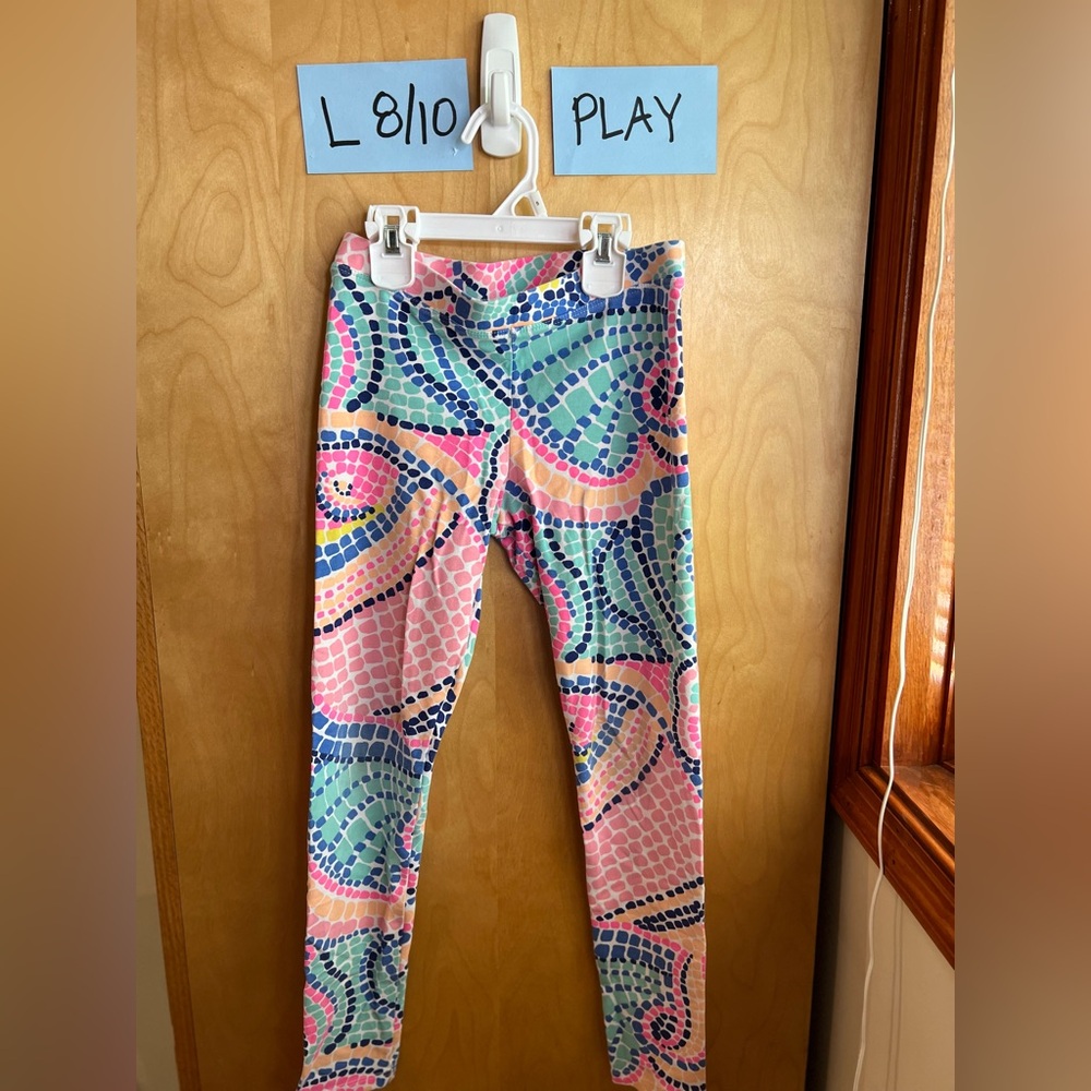 Lilly Pulitzer Kids Leggings in Pink and Blue Mosaic